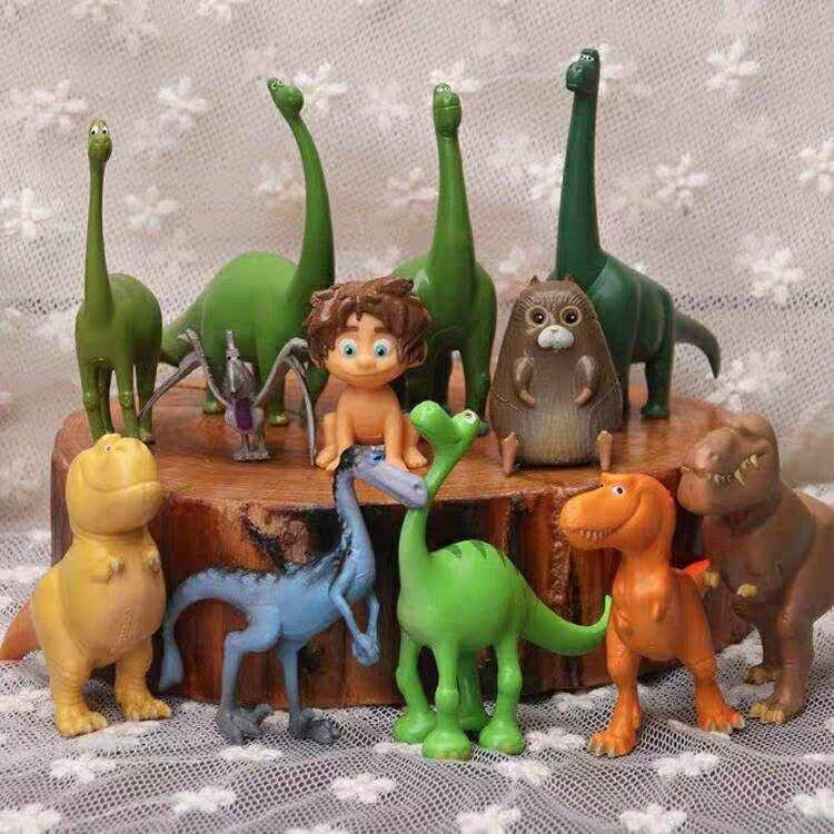 12 PCS O Bom Dinossauro Brinquedos Arlo Spot Budda Ramsey Bolo Topper Figuras De Ação
