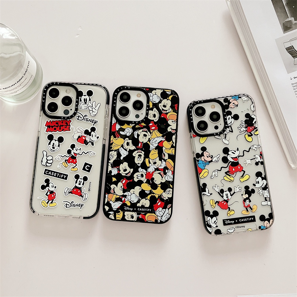 [Case TIFY] iPhone 14 Pro Max Disney Cartoon Mickey Capinha De Rato Para 12 11 Flexível TPU Anti-Impacto 7 8 Plus X XS XR Engraçada Transparente 13