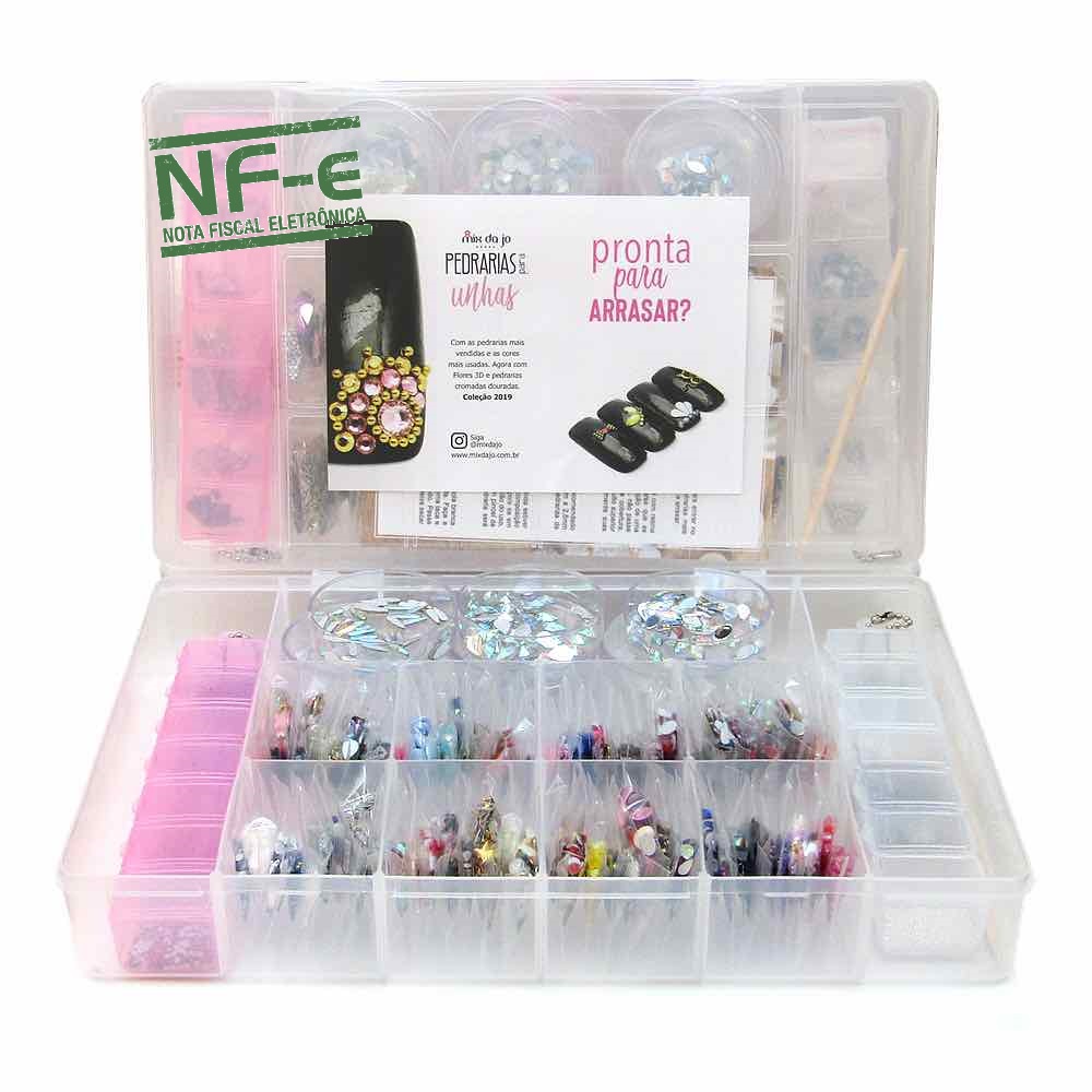 Kit De Pedrarias Para decoração de unhas com Caviar de metal 26mil Peças Strass Caviar Flor margarida 3d Tachinha Luxo Olho De Gato Decoração De Unhas Art Nail