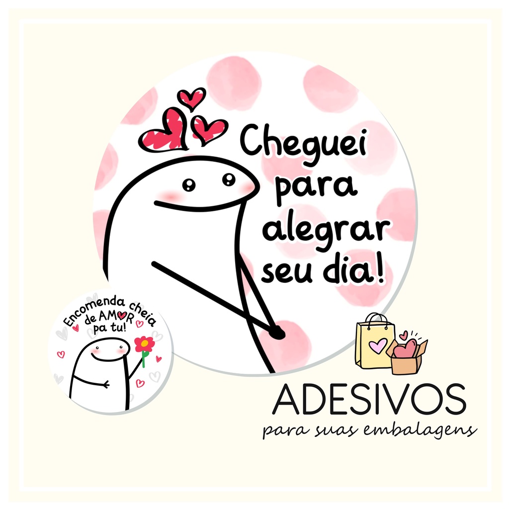 40 Adesivos Flork Frases Clientes Etiquetas Adesivas Embalagens Shopee Brasil 