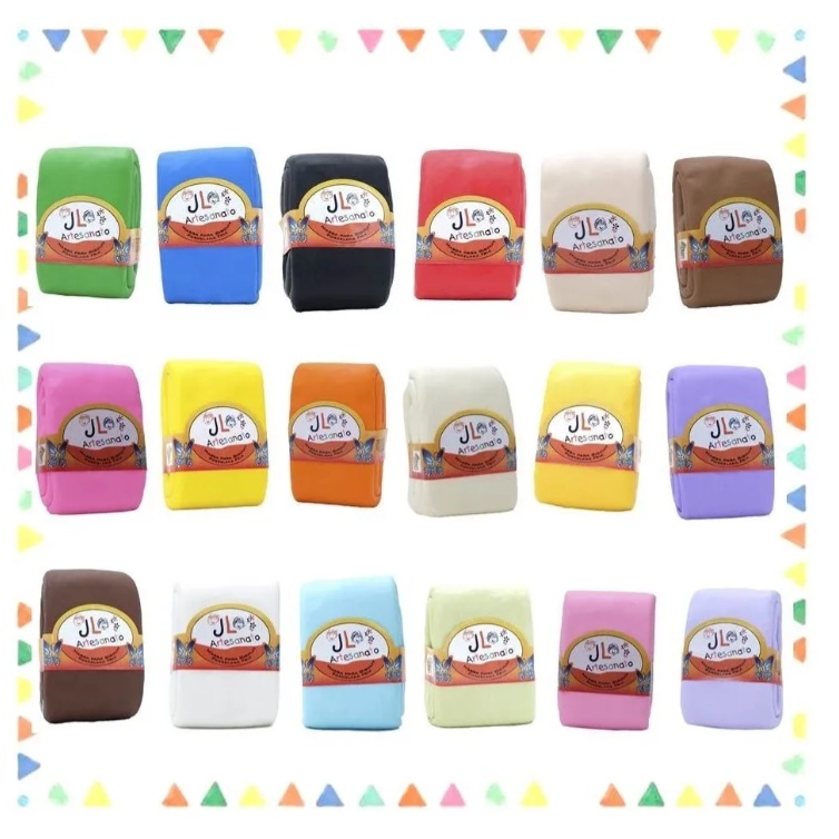 Massa de Biscuit JL Artesanato Colorida ou Branca 90g