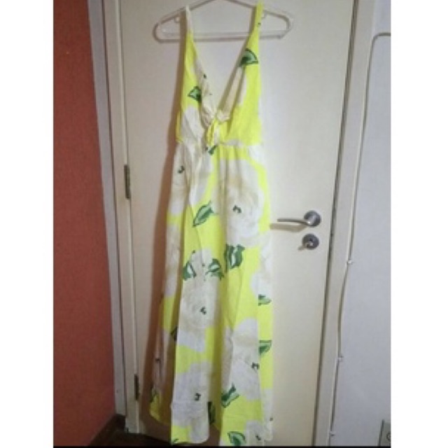 Vestido Longo Farm Roda Saia Flúor TAM: P Shopee Brasil