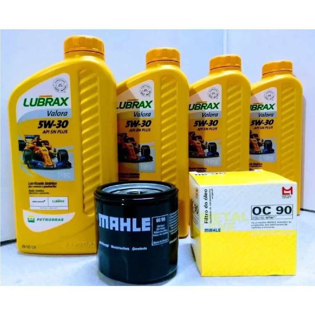 Kit Filtro + Troca de Óleo Lubrax 5w30 Ford Ka - Fiesta Motor Zetec Rocam