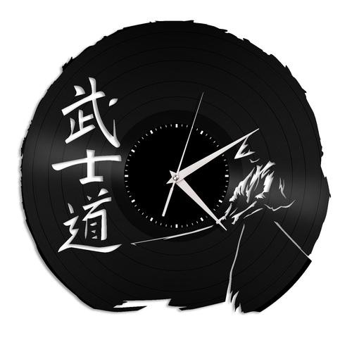 Samurai Japão - Relógio Disco De Vinil Decoração
