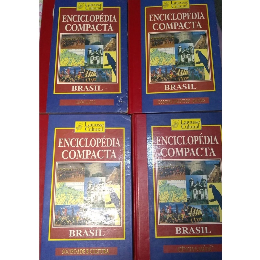 kit 4 enciclopédias compacta Brasil - Larousse Cultural