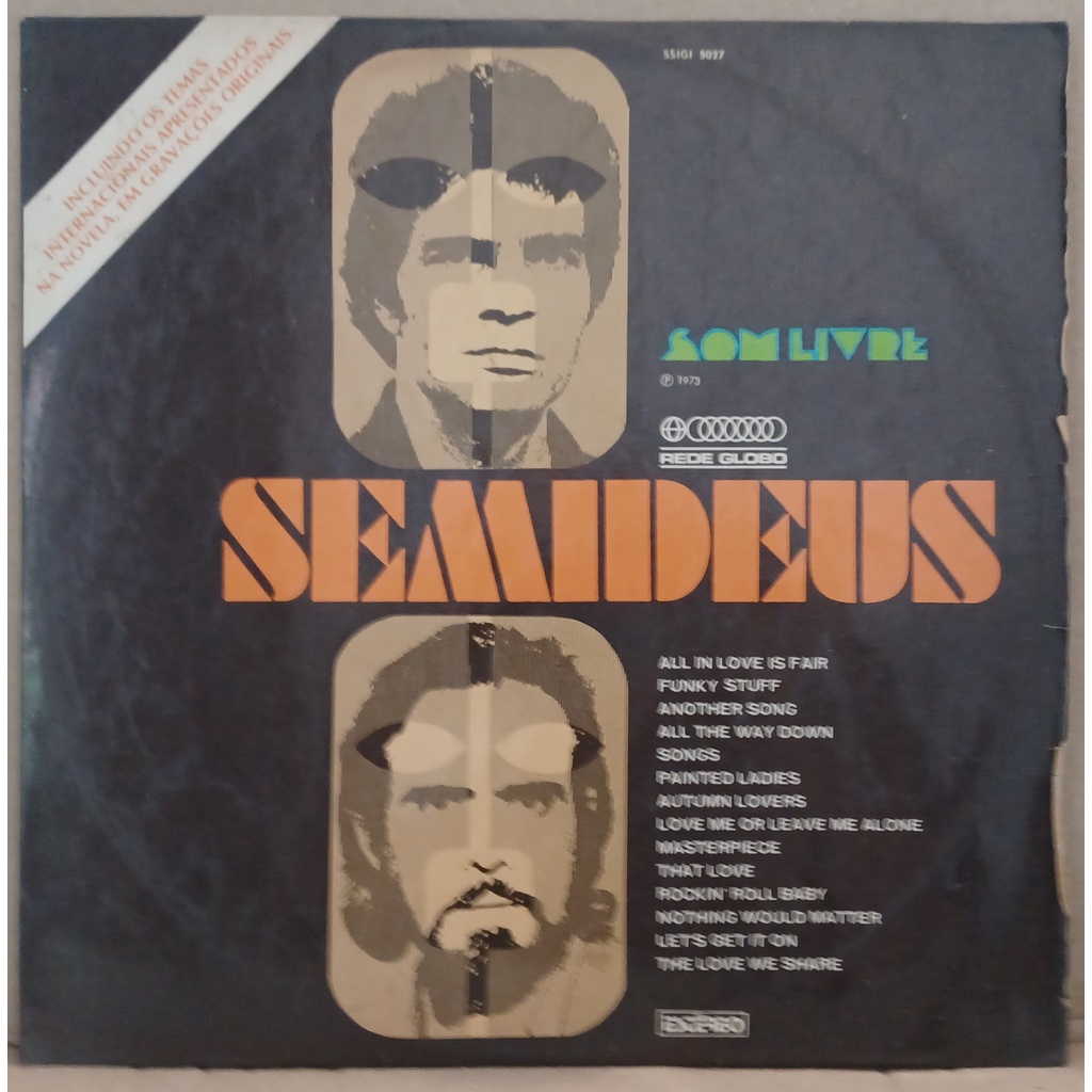 LP Disco De Vinil O Semideus - Trilha Internacional Da Novela - Usado LP Ótimo Capa Laminada Boa Ler Descrição