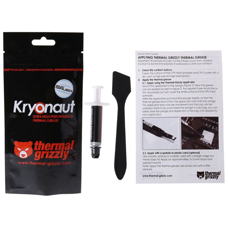 BEST Thermal Grizzly Kryonaut 1g for CPU AMD Intel Processor Heatsink