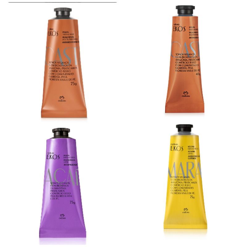 Polpa para mãos Ekos natura Castanha, Açaí, Maracujá 75g