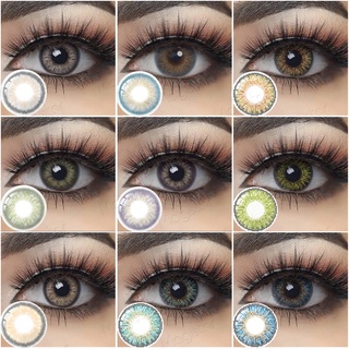 Lentes de contato coloridas para lentes de contato marrom e cinza da marca superior dos olhos uso anual lentes dos contatos dos olhos que ampliam os alunos