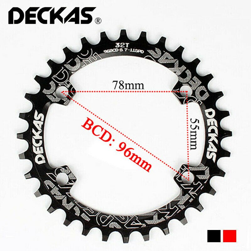 DECKAS 96BCD 40T 42T 44T 46T 48T 50T Assimétrico Redondo Bicicleta Coroa MTB Caber M4100 M5100 M6000 M7000 M8000