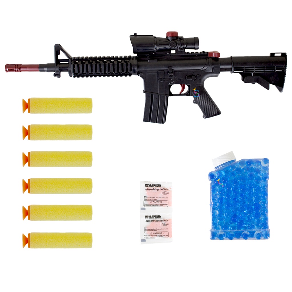 arma de brinquedo m16 super grande com dardos e bolinha de gel