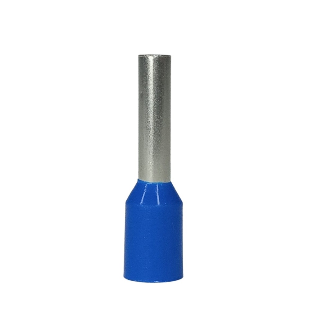 500 Terminais Ilhós Tubular Isolação Elétrica 2,5 mm Azul Conector Elétrico Instalação Pré Isolado Tubo Ilhos