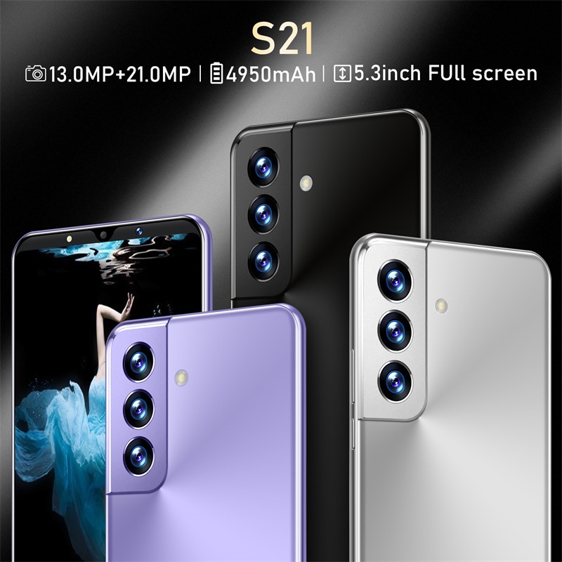 Celular S21 Smartphone 5.3 Polegadas 4GB + 64GB Android Telefone Celulares