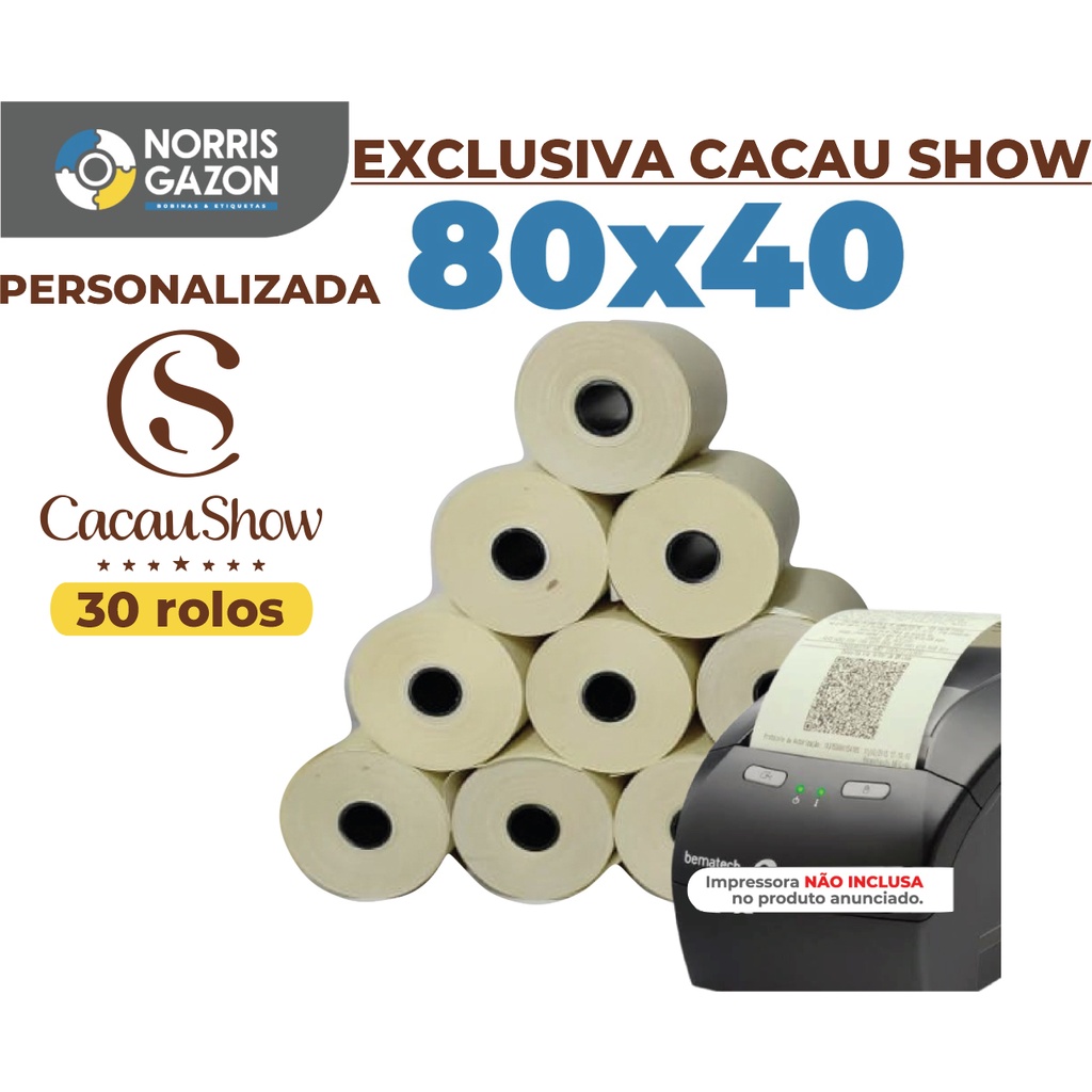 Bobina Térmica 80x40 Personalizada: Onde Comprar | BuscaProdutos