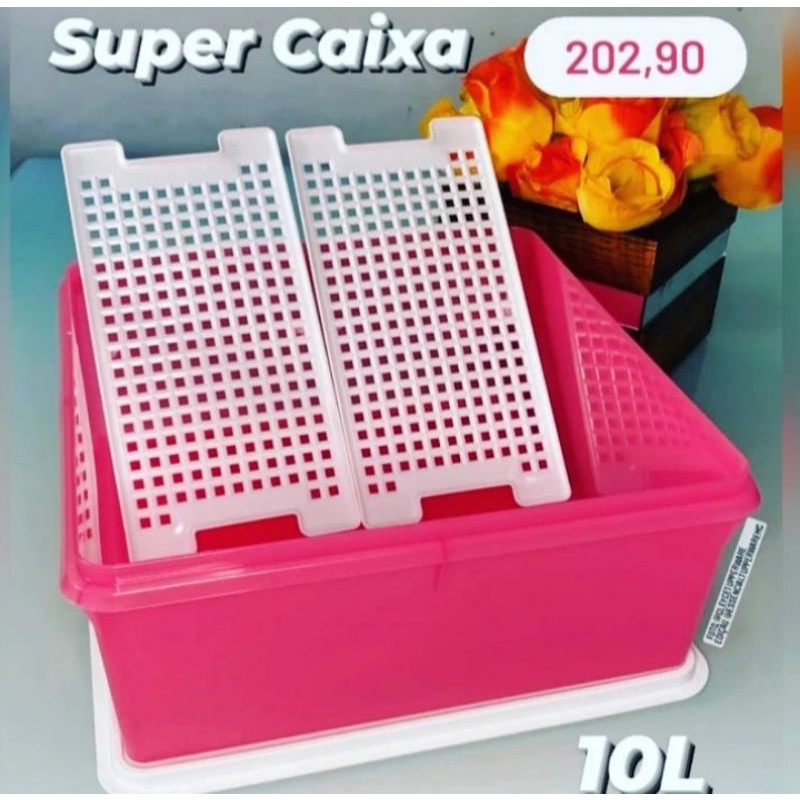 Super caixa 10L tupperware - Escorrega o Preço
