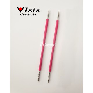 2 Palito Unha Bastão Isis Cutelaria Aço Inox Manicure Pedicure