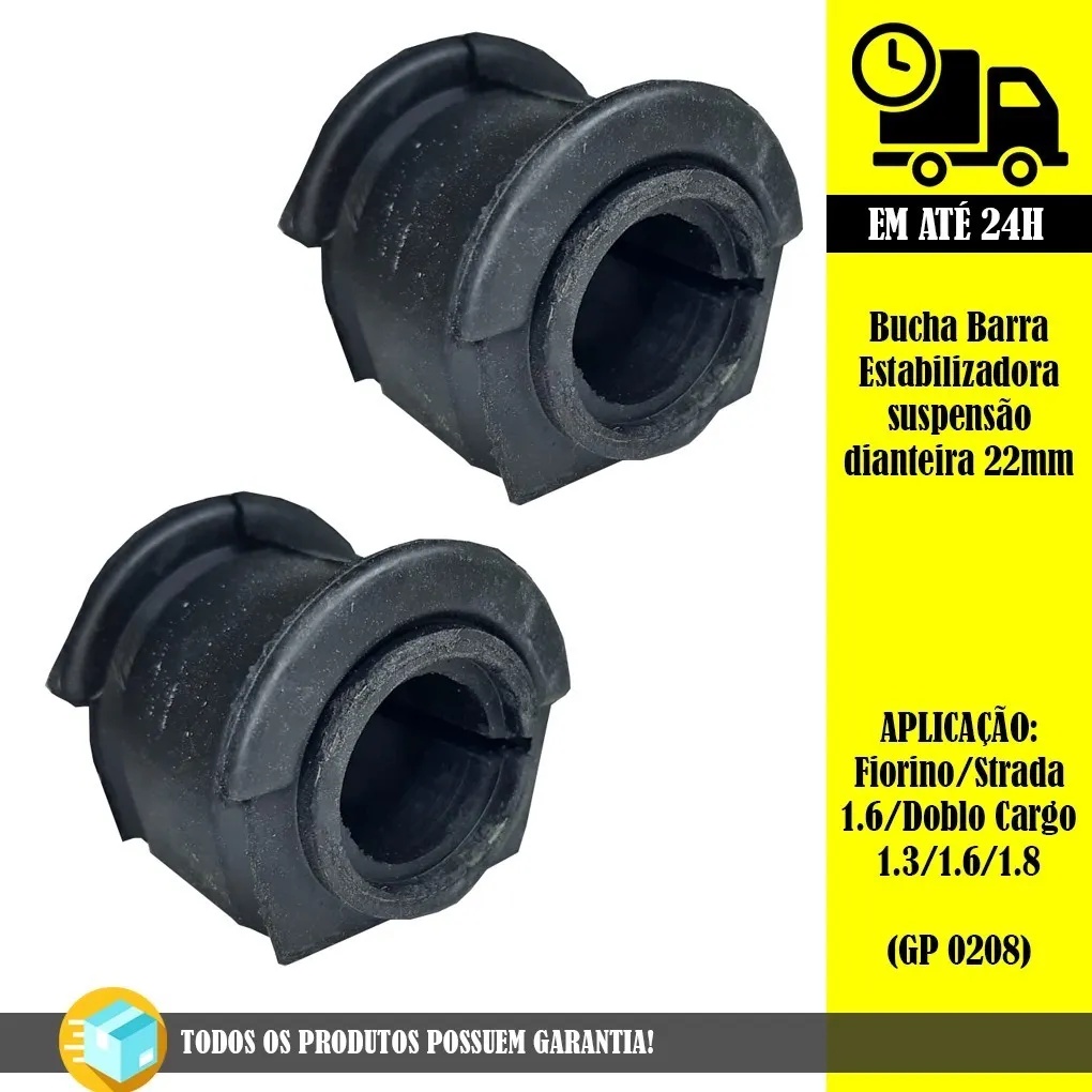 Par De Bucha Barra Estabilizadora Suspensão Dianteira 22mm (GP0208)
