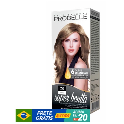 Coloração Super Bonita 7.0 - Louro Médio Probelle probelle