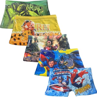 KIT 10 CUECA BOX PERSONAGENS em Oferta na Shopee