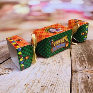 10 Caixa Bombom Caixa Bala Surpresa Doce festa TEMA FESTA JUNINA 61.4// em Oferta na Shopee