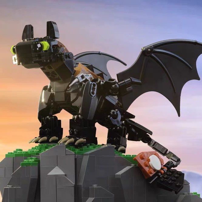 MOC Lego Como Treinar O Seu Dragão Desdentado Presente De Aniversário Da Criança Costura DIY Modelo Brinquedos Building Block Toy