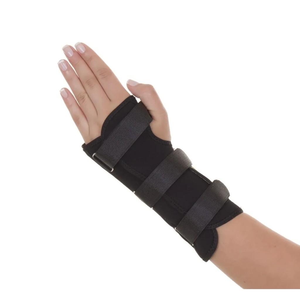 Tala Munhequeira Imobilizadora De Punho Neoprene Preto Tamanhos P, M ou G, Lado Direito ou Esquerdo