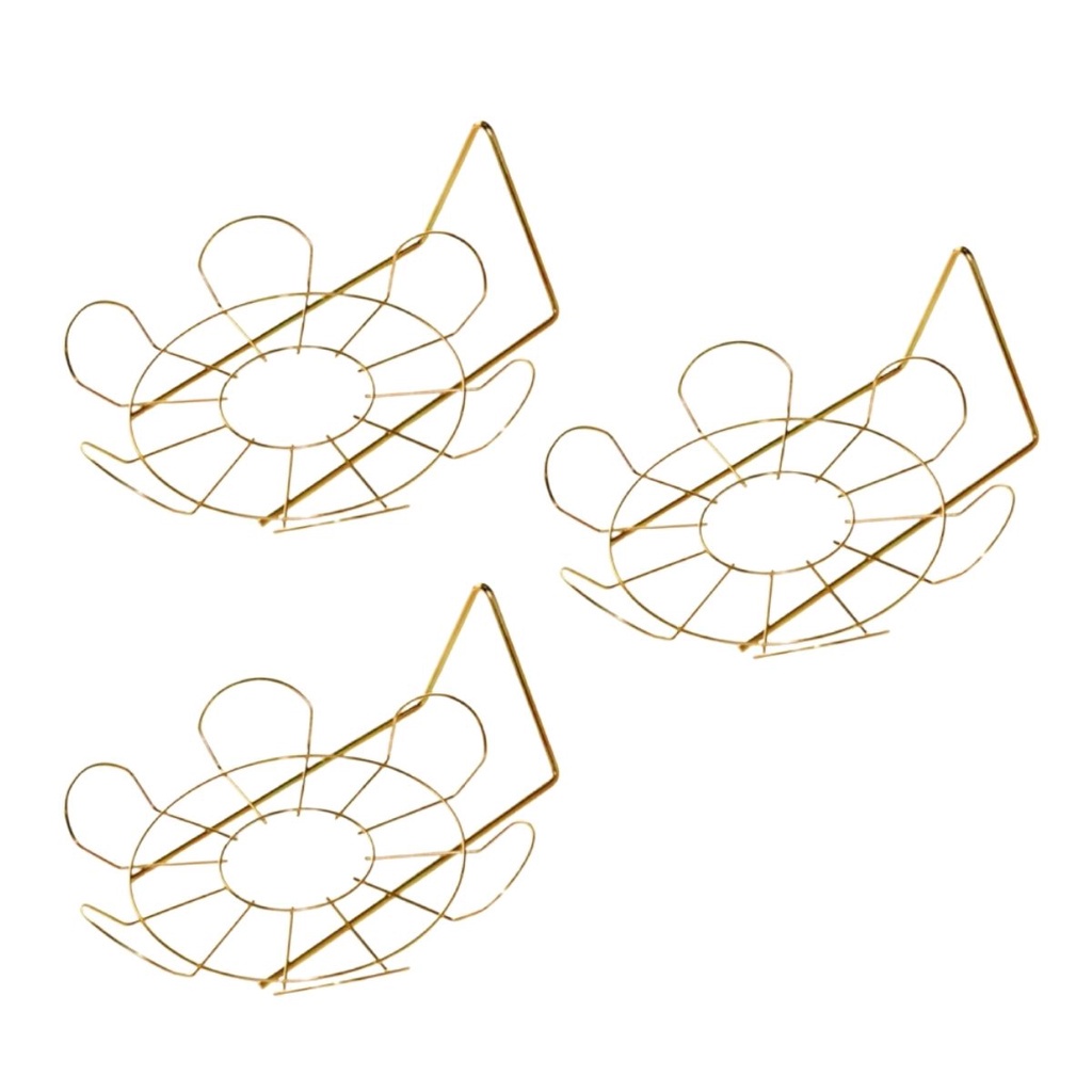 Kit 3 Suporte De Parede Margarida Arabesco Dourado Rústico Pequeno Dourado - Nutriplan em Oferta na Shopee