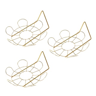 Kit 3 Suporte De Parede Margarida Arabesco Dourado Rústico Pequeno Dourado - Nutriplan em Oferta na Shopee