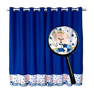 Cortina Quarto Nenem Urso Principe Bic Antialérgico 2,5 L X 1,70 A em Oferta na Shopee