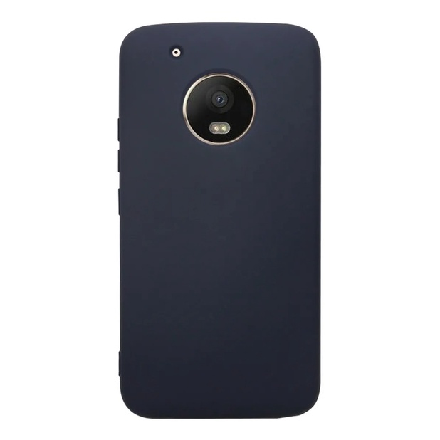 Capa Capinha Aveludada Preta Silicone Cover Para Moto G5 Plus Xt1683 + Película Vidro 9D