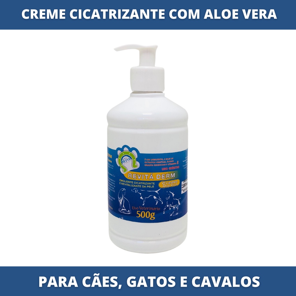 Creme Hidratante, Cicatrizante e Redutor de Irritações com Aloe Vera - Cães, Gatos e Cavalos