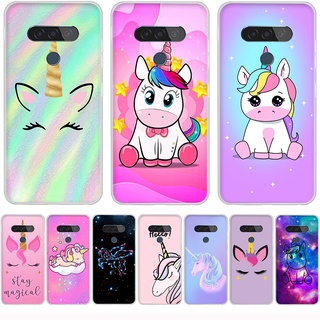 Capa De Celular De silicone Transparente De Unicórnio Estrelado Para LG K40/K40S/K41S/K50S/K51S