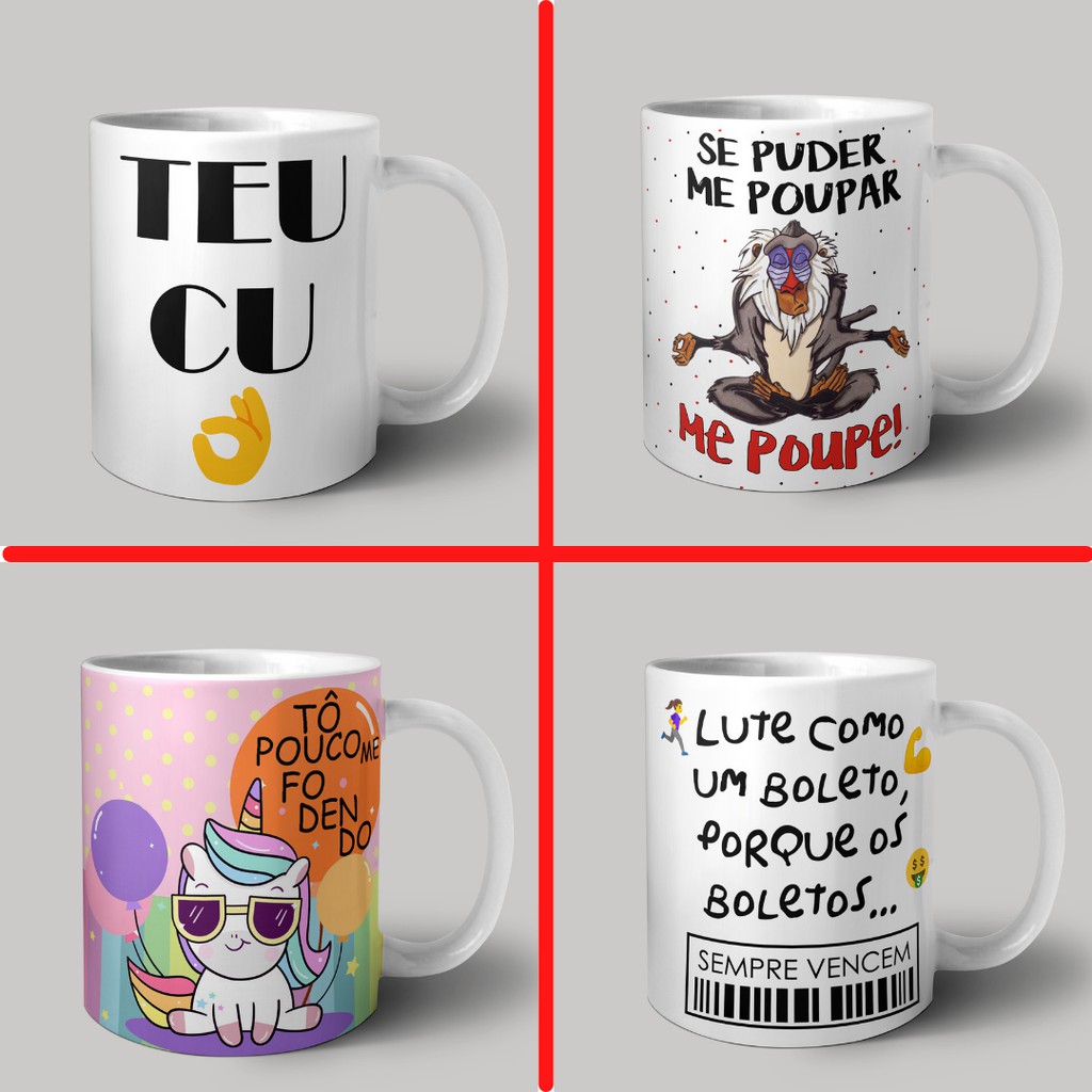 Canecas Frases Engraçadas Caneca Personalizada | Shopee Brasil