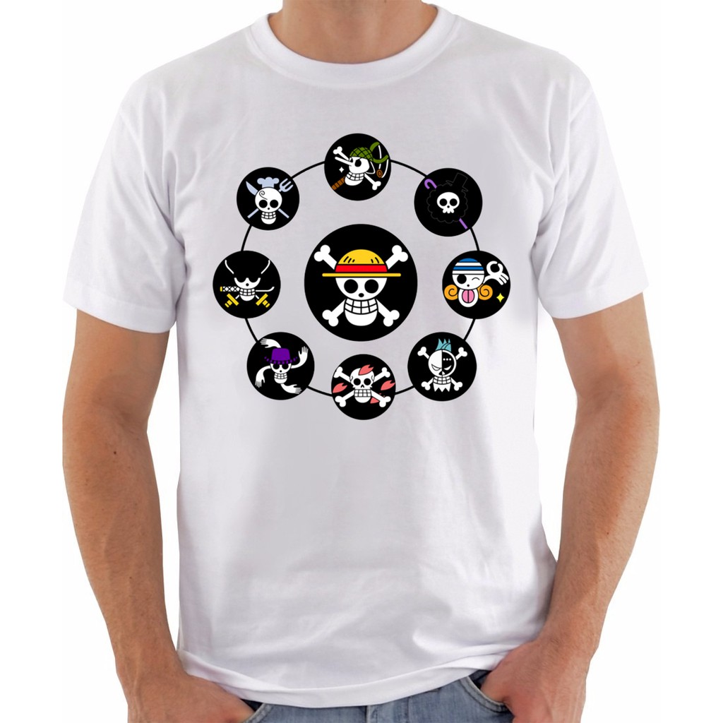 Camiseta Camisa One Piece Simbolo Caveira Luffy Zoro Usopp Shopee Brasil