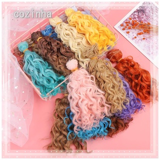 15x100cm Perucas De Cabelo Encaracolados Acessórios De Boneca