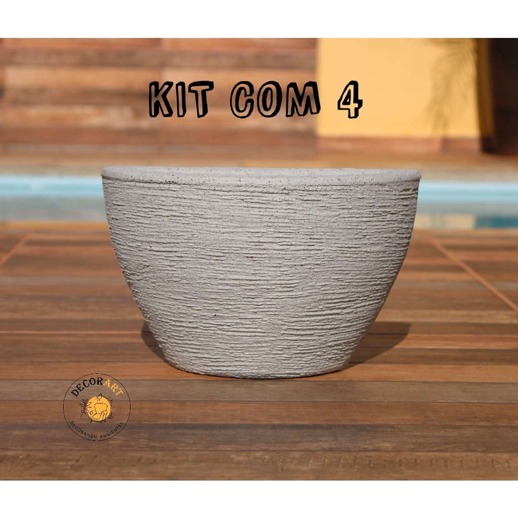 Kit 4 Vasos Para Plantas De Parede Polietileno P Jardim Vertical