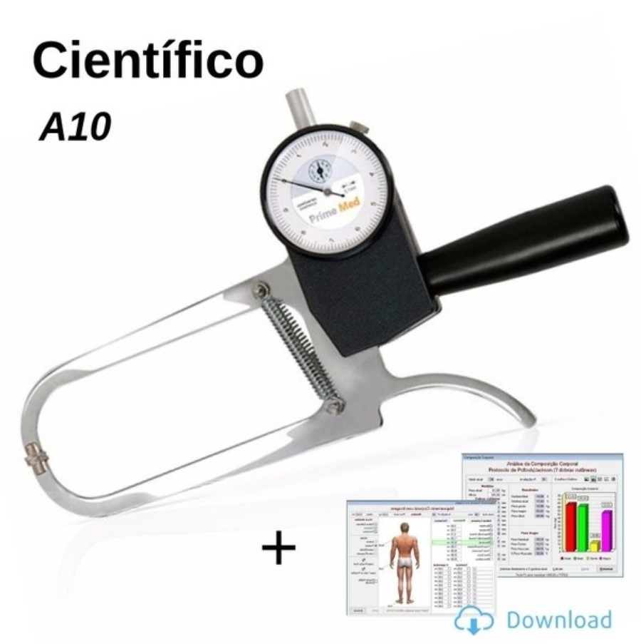 Adipômetro Analógico Cientifico A10 Prime Med Com Software