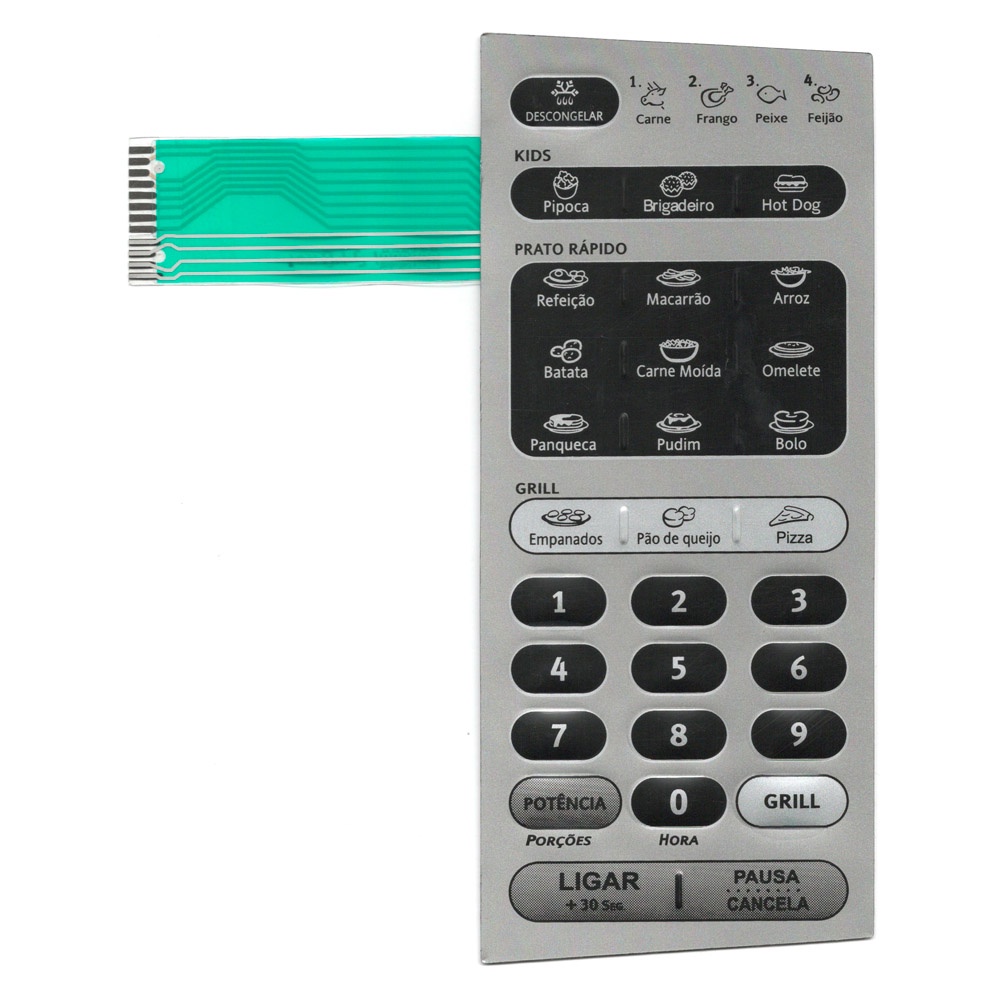 TECLADO MEMBRANA P/ MICRO-ONDAS ELECTROLUX ME28X | Shopee Brasil
