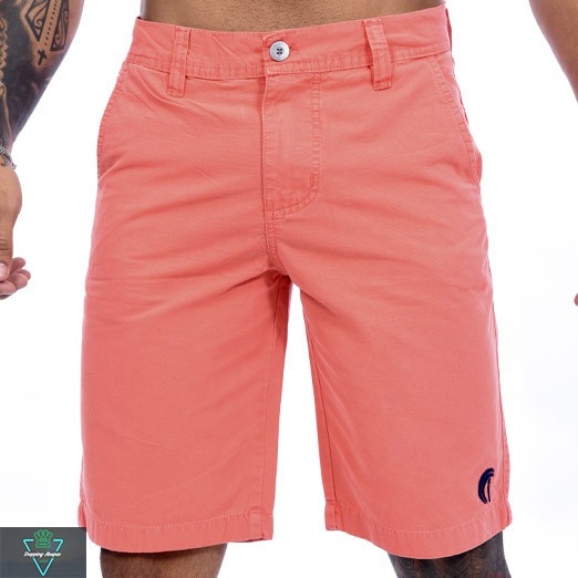 Bermuda Sarja Tradicional Masculina Salmão - Icari Fashion