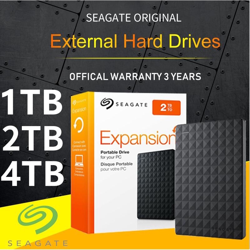 Seagate HDD 4TB/2TB/1TB 2.5" Portátil Portátil Móvel Externo Disco Rígido HD SSD Para Latop Notebook PC