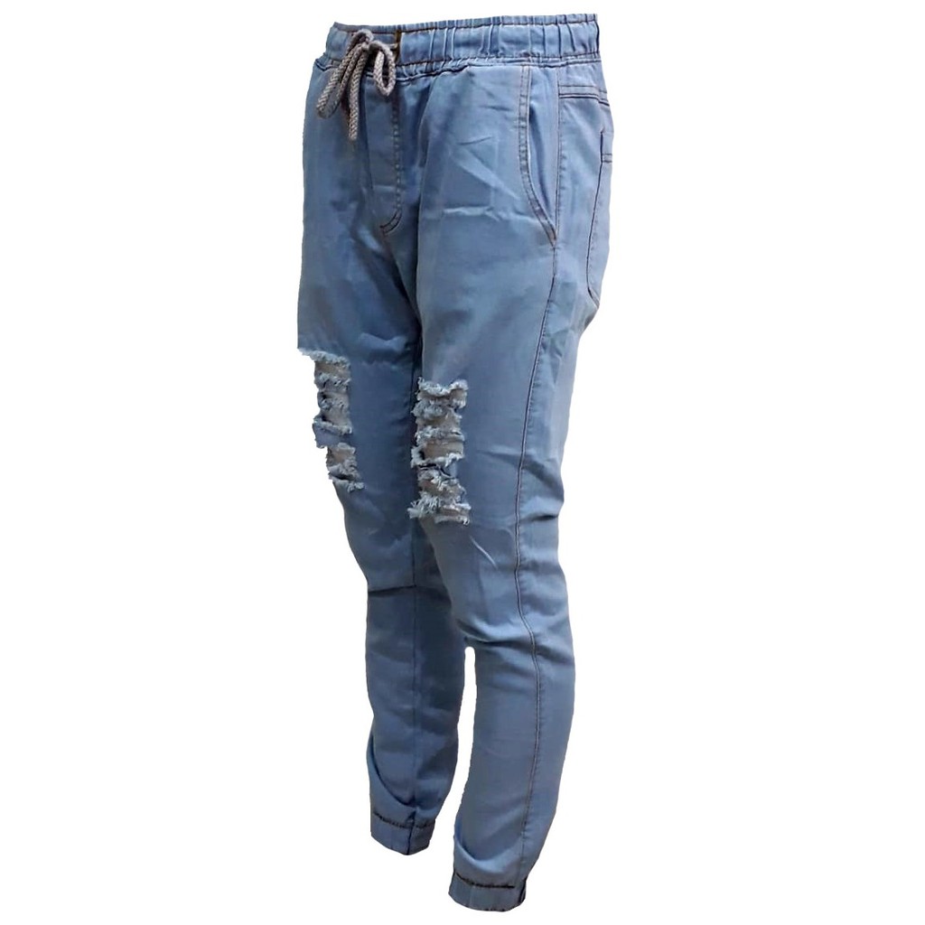 calça jeans com elastico na cintura masculina