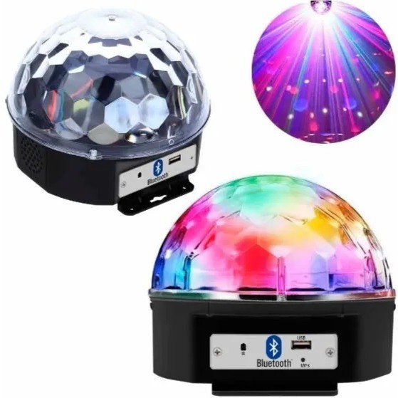 Globo Bola Maluca Led Magic Cristal Rgb Bluetooth Pen Drive