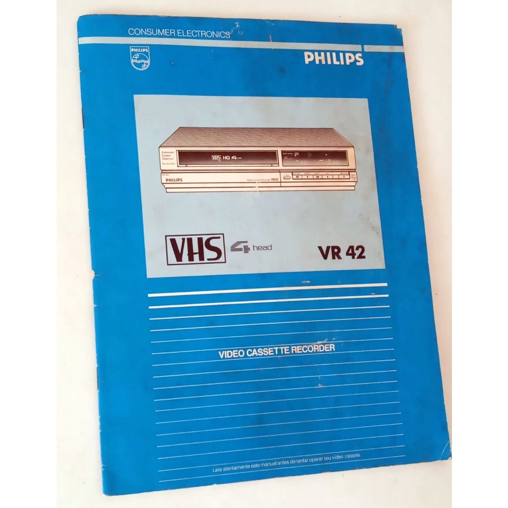 Manual De Instruções Philips Vídeo Cassete Vr 42