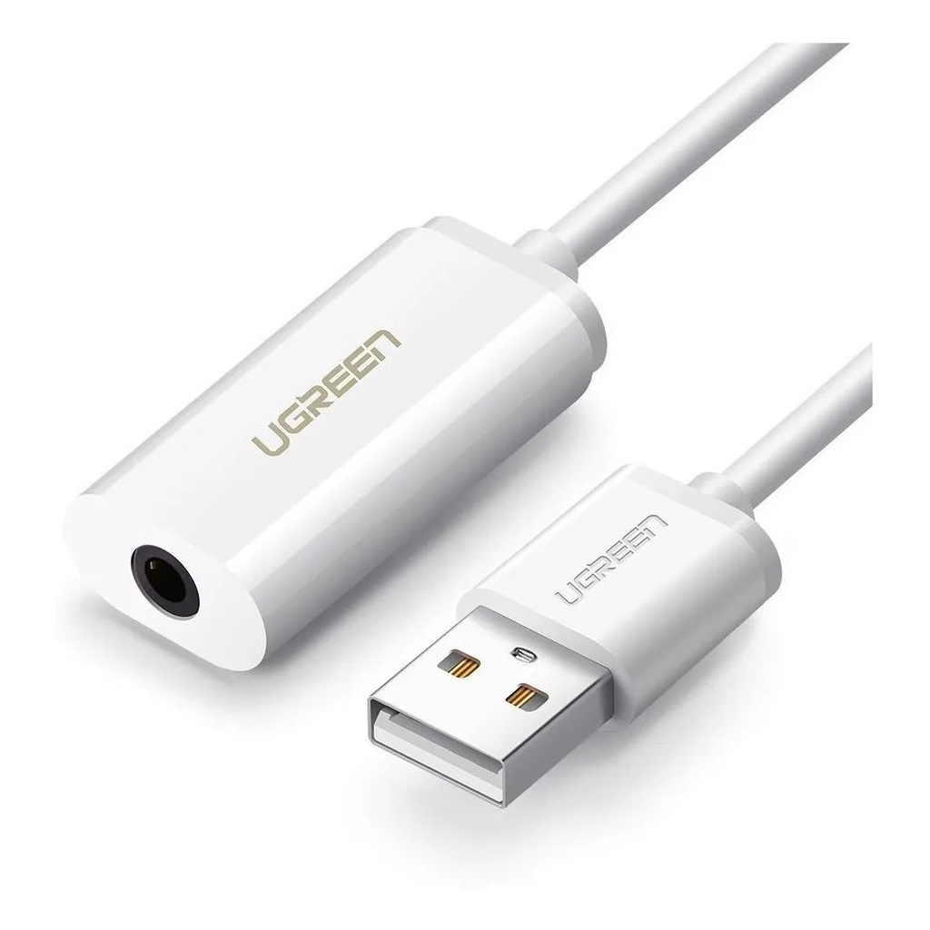 Ugreen - Placa Som Adaptador Audio Usb 2x1 P3 - Fone/mic Ps4/ps5 30712