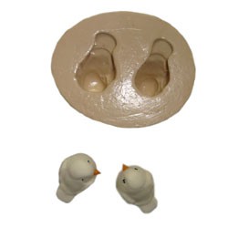 Molde de Silicone Pombinhas - Biscuit, Resina, Pastas e etc... (B 35)