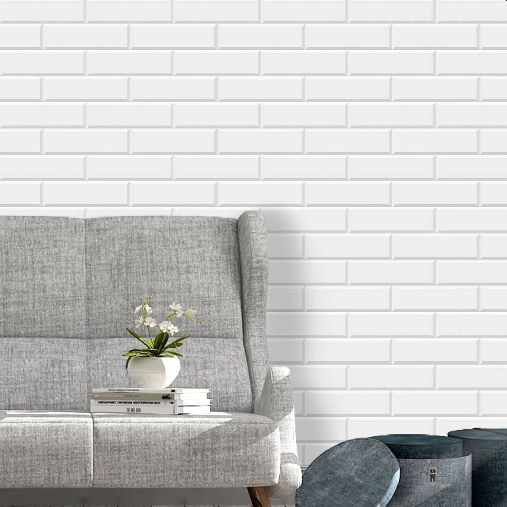 Papel de Parede Adesivo Lavável Tijolos Basic