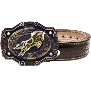 Cinto Country com Fivela Rodeo Original Cavalo Cinto Masculino CV em Oferta na Shopee