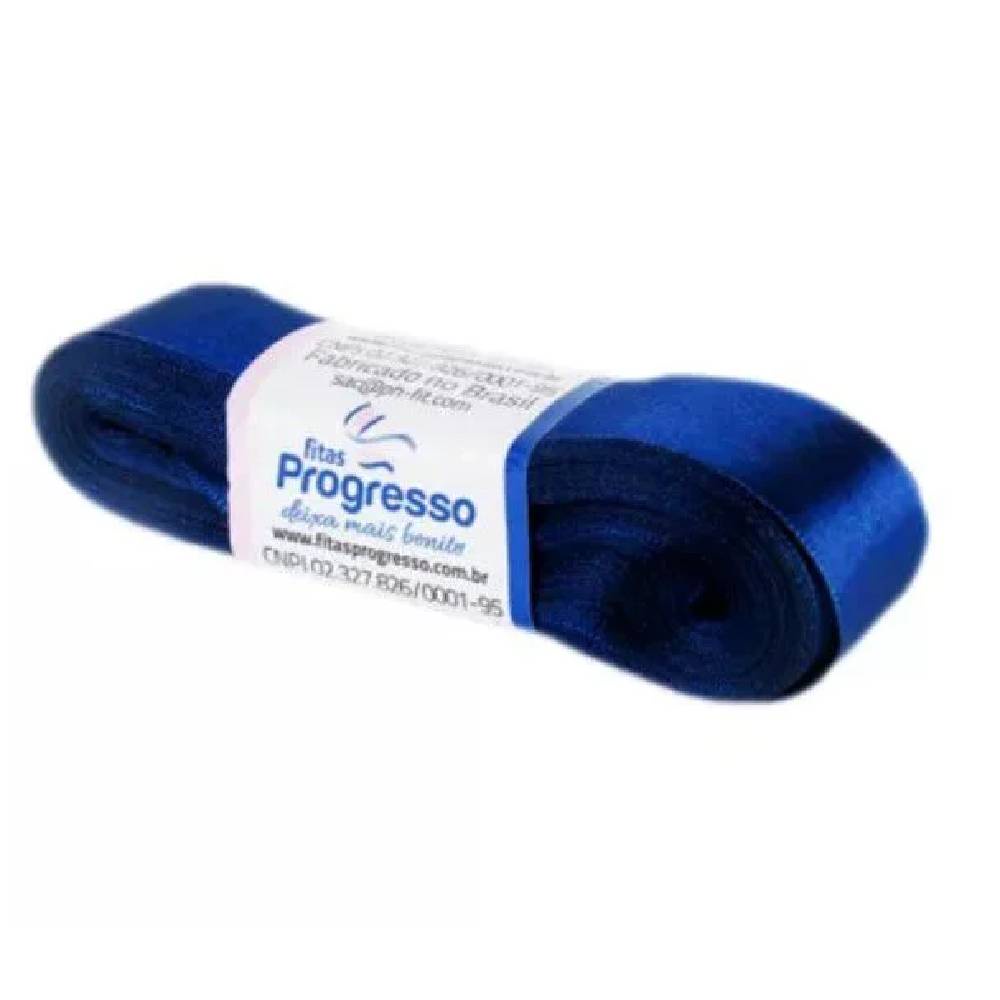 Fita de Cetim Progresso 22mm nº5 10m 215 - Azul Marinho - 1unidade - Rizzo Distribuidora