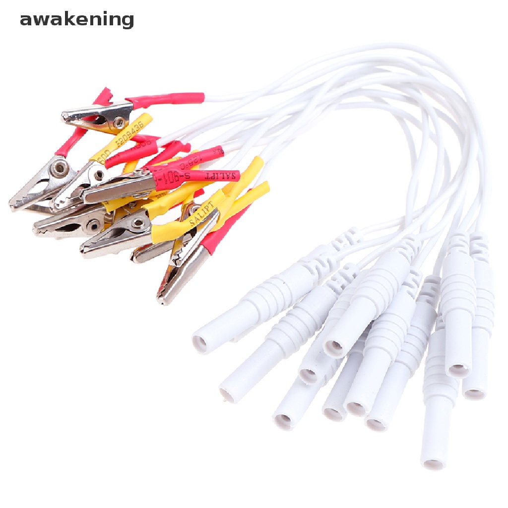 12pcs / Conjunto Clipe Jacaré Cabo Eletrônico Acupuntura Tratamento Instrumento De Venda Quente