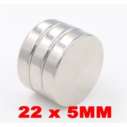 Imã De Neodímio Disco 22mm X 5mm * 3 Peças * 22x5 Mm - SP